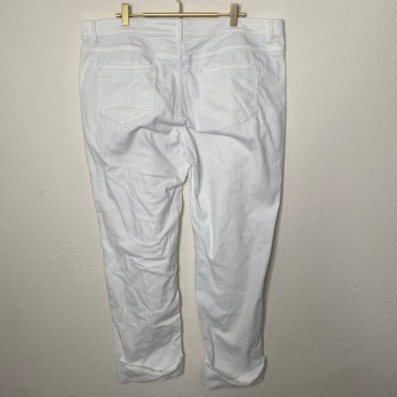 J. Jill Denim Authentic Fit Cropped Pants Womens Size 14T White Casual‎ - Picture 3 of 9